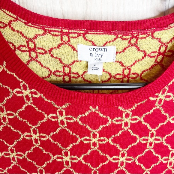 NWT Crown & Ivy Kids XL Holiday Sweater - Picture 3 of 7